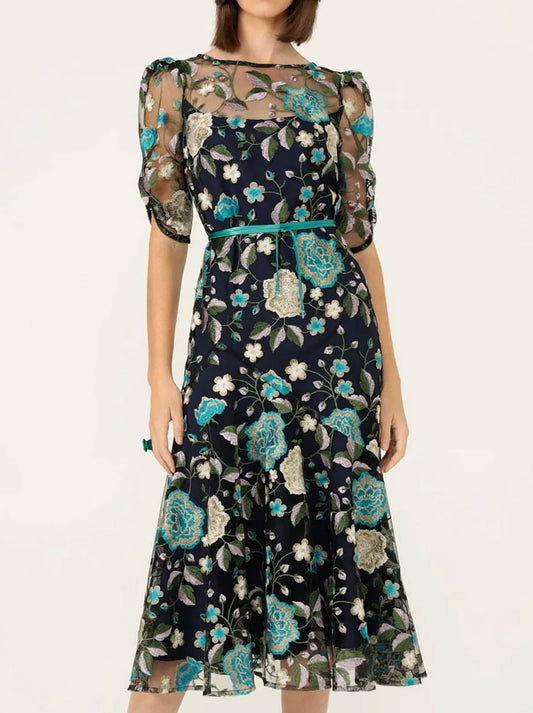 Image of Dresses. Productname: Sacha Drake Cardelina Lace Dress in Navy colour by brand - Sacha Drake Pty Ltd