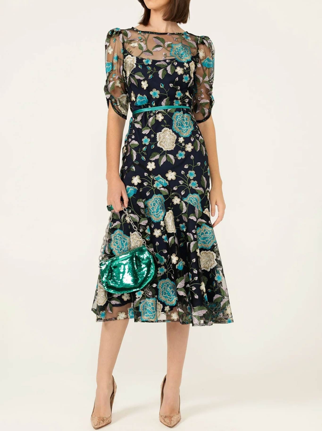 SACHA DRAKE CARDELINA LACE DRESS (Navy)