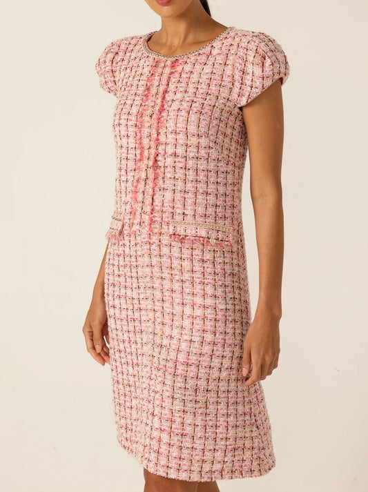 Image of Dresses. Productname: SACHA DRAKE CELESTINE SHIFT DRESS in Pink White colour by brand - Sacha Drake Pty Ltd