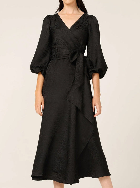 Image of Dresses. Productname: SACHA DRAKE CHATEAU WRAP DRESS in Black colour by brand - Sacha Drake Pty Ltd