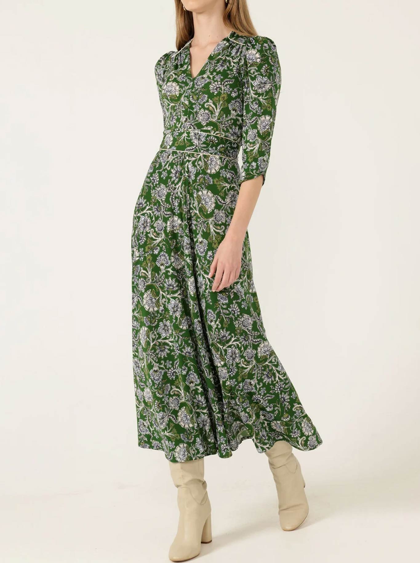 SACHA DRAKE CLOVER MIDI DRESS (Floral)