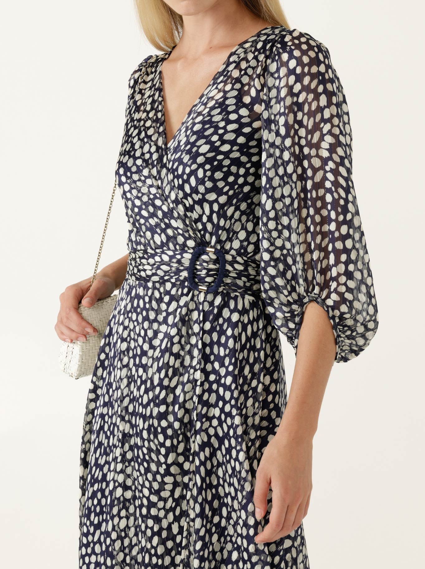 Sacha Drake Cloudland Wrap Dress (Navy White Spot)