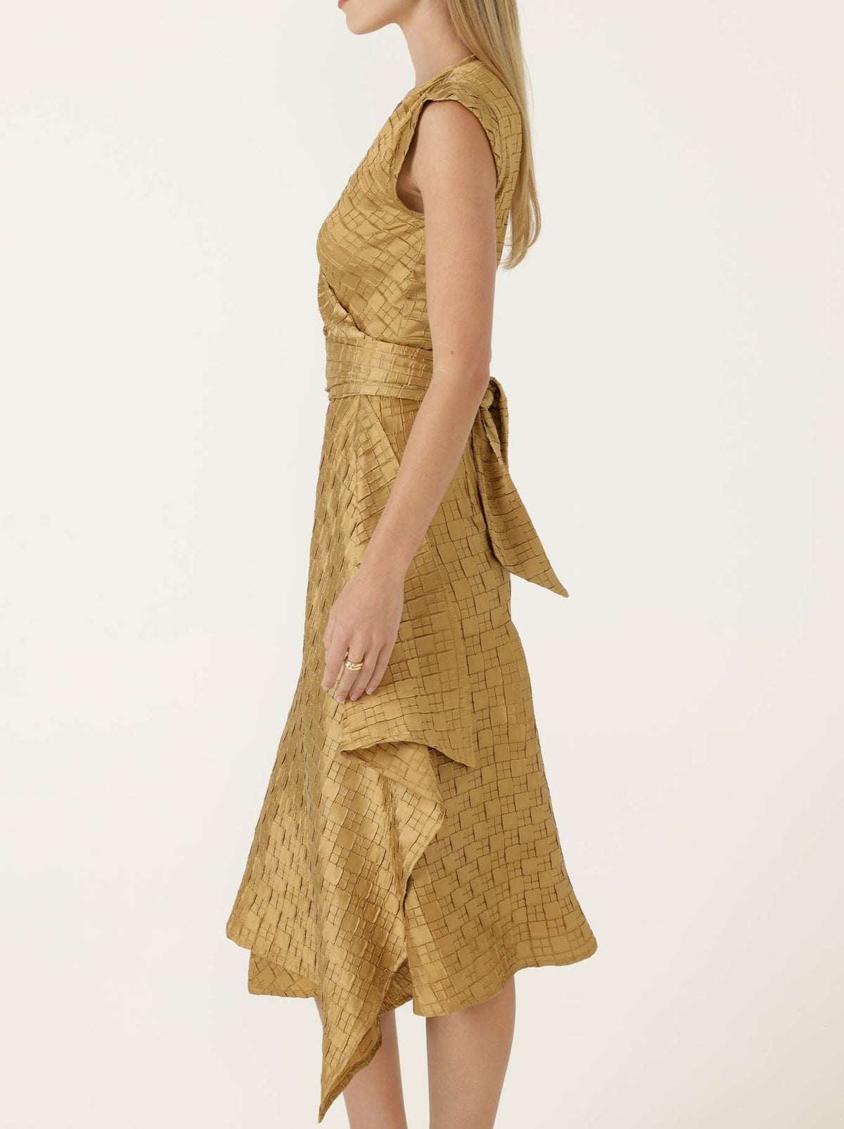 Sacha Drake Crown Wrap Dress (Gold)
