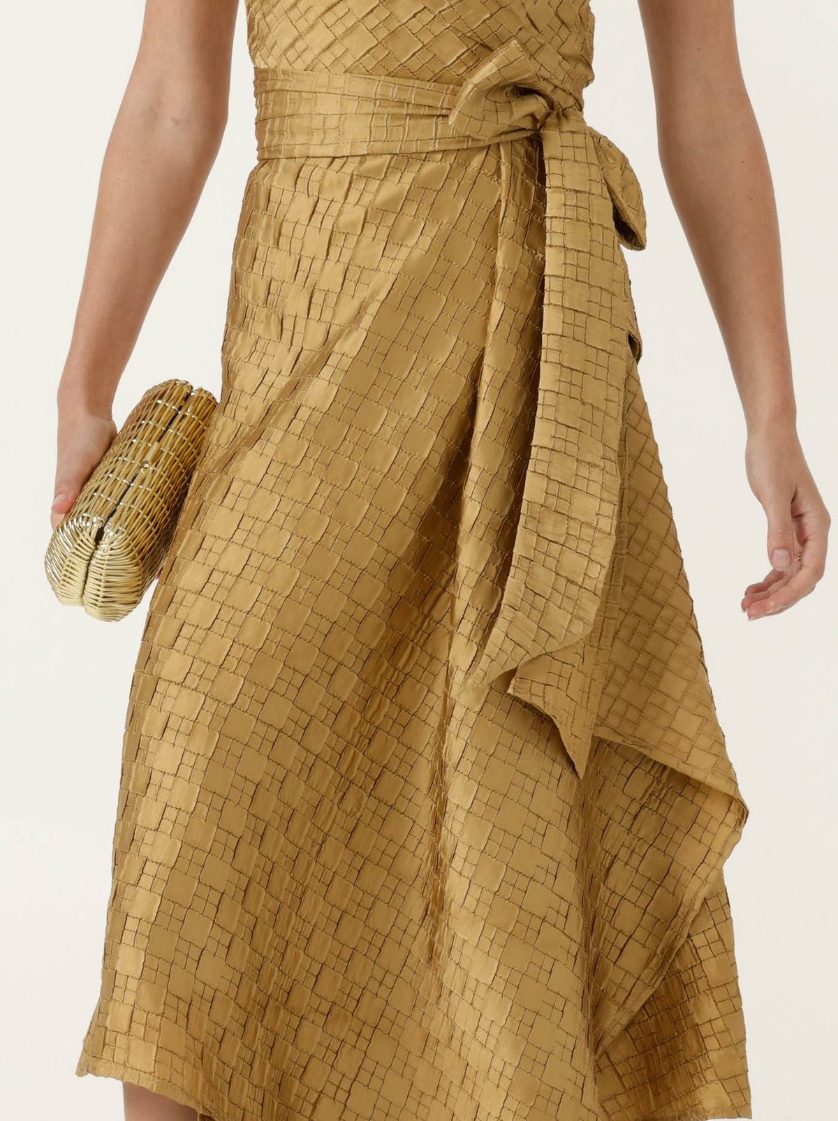 Sacha Drake Crown Wrap Dress (Gold)