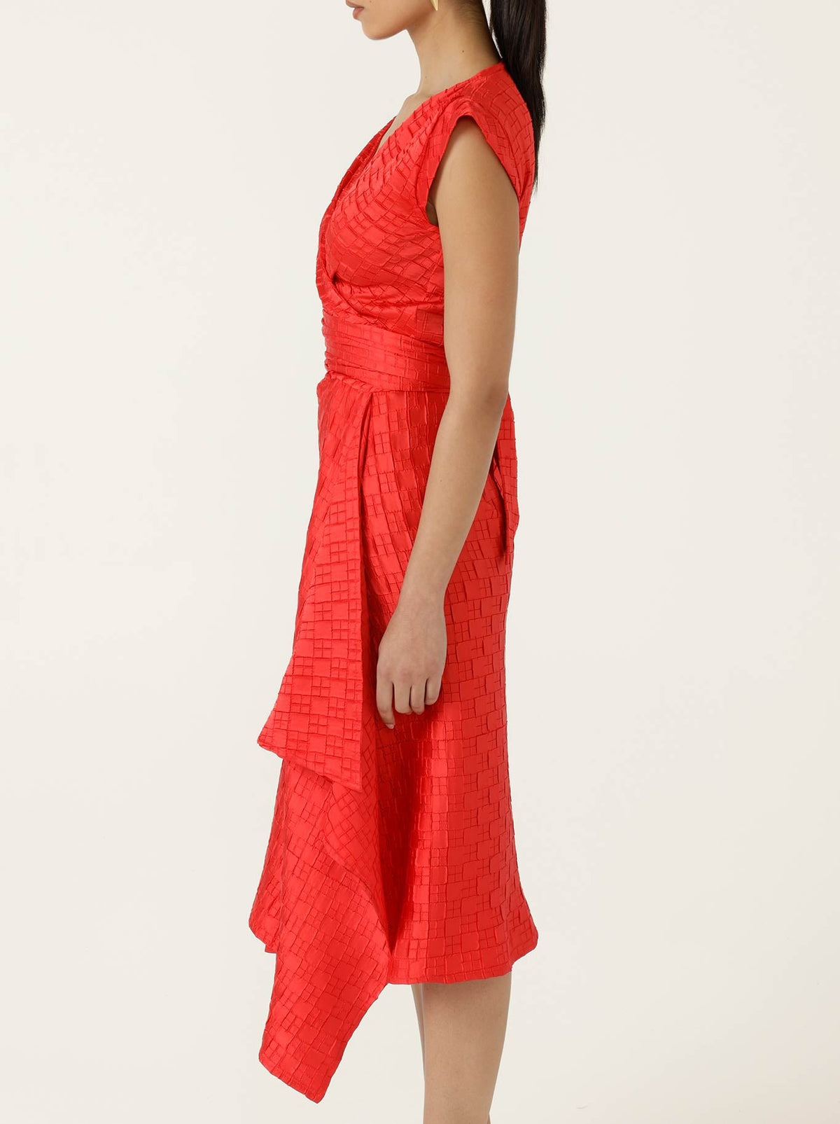 SACHA DRAKE CROWN WRAP DRESS (Red)