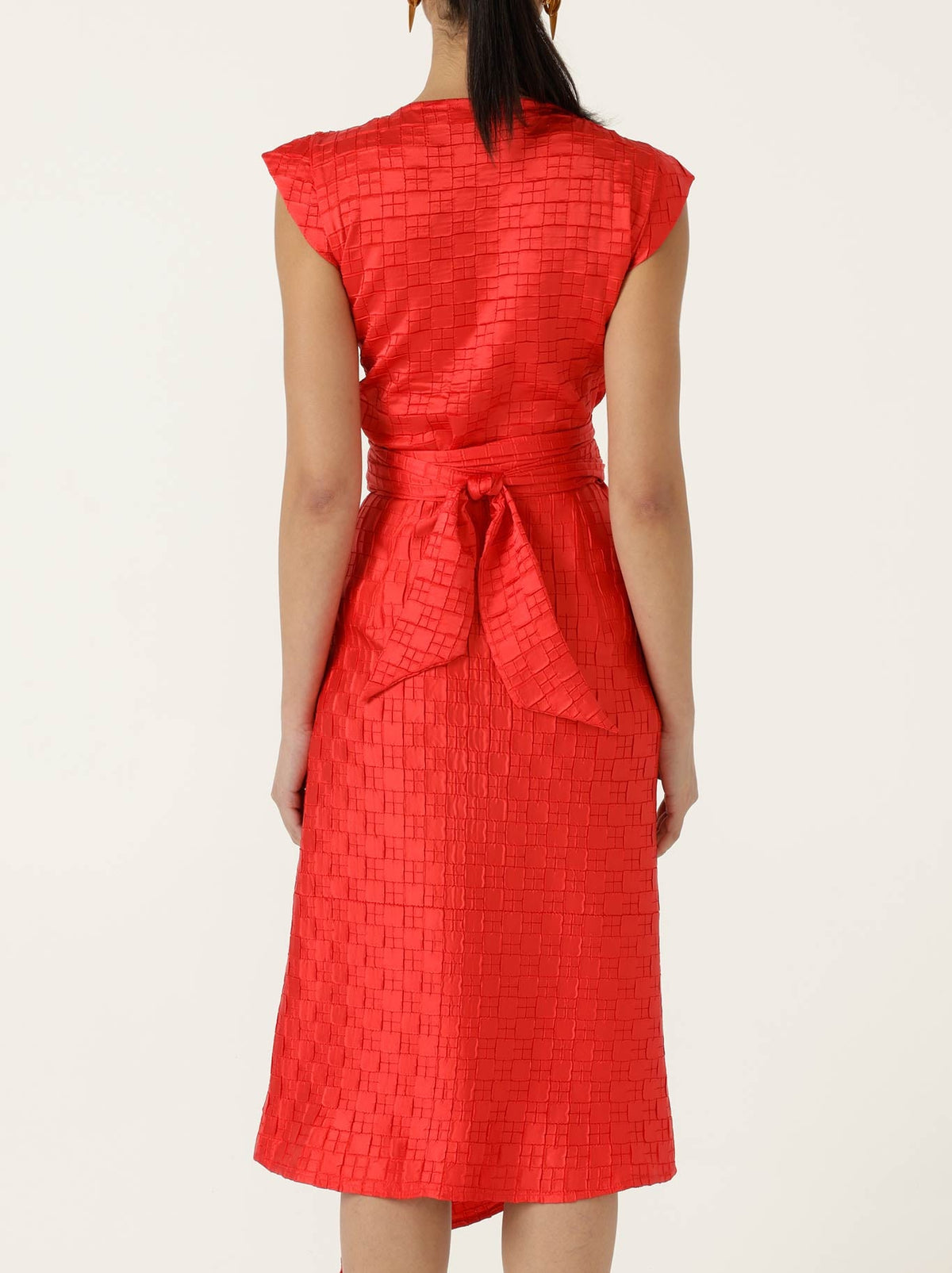 SACHA DRAKE CROWN WRAP DRESS (Red)