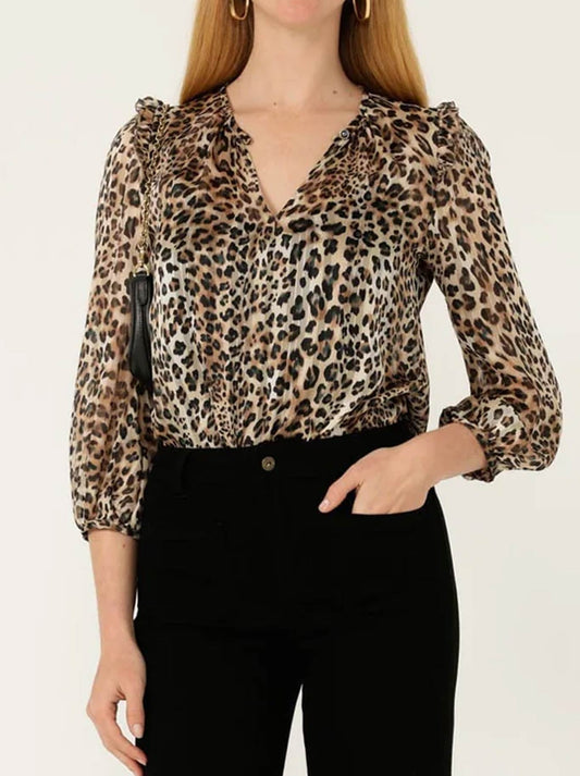 SACHA DRAKE DAYNAN BLOUSE (Leopard)