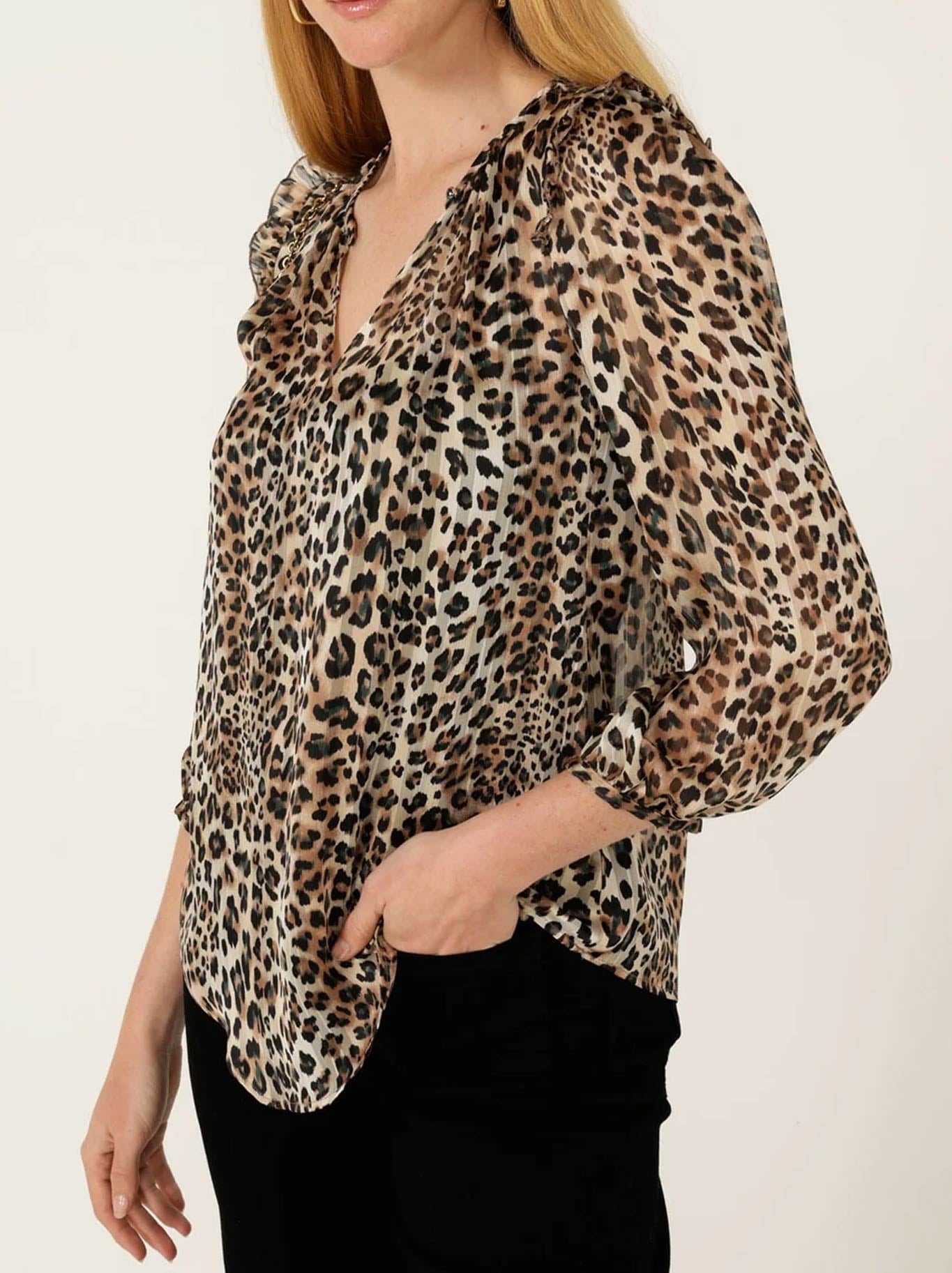 SACHA DRAKE DAYNAN BLOUSE (Leopard)