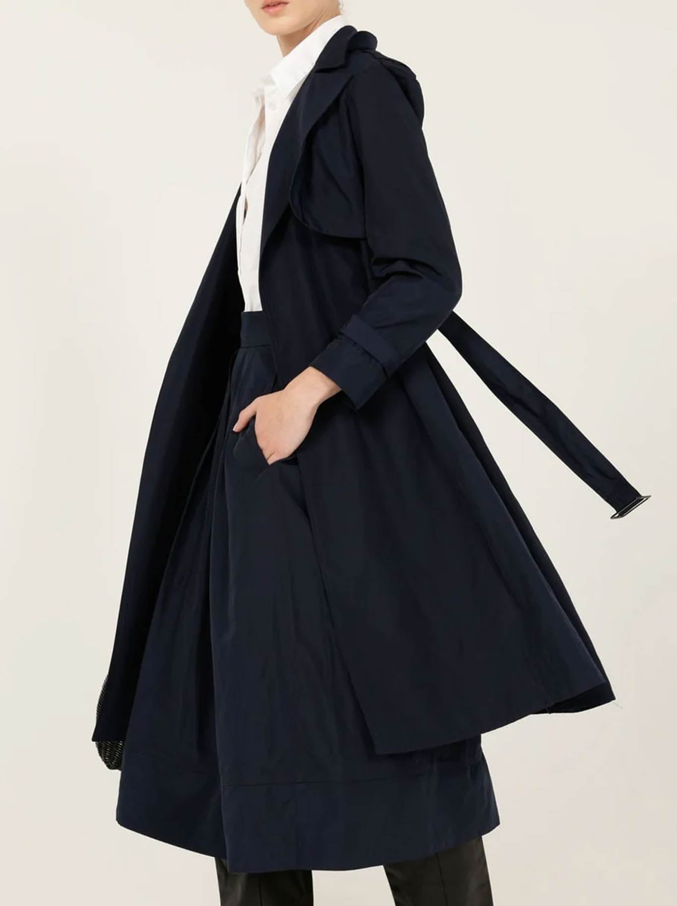 SACHA DRAKE DOUBLE YOKE TRENCH (Navy)