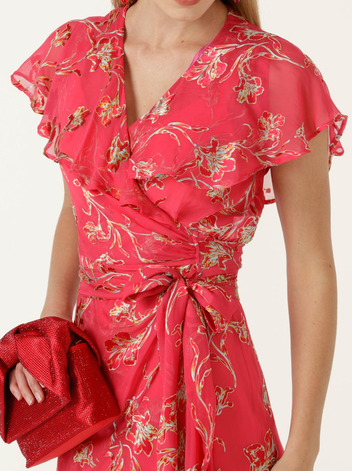 Sacha Drake Eleanor Wrap Dress (Pink Floral)