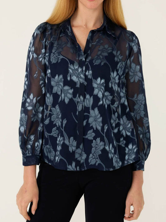 Image of Blouses. Productname: SACHA DRAKE ELPHINE BLOUSE in Navy Blue colour by brand - Sacha Drake Pty Ltd
