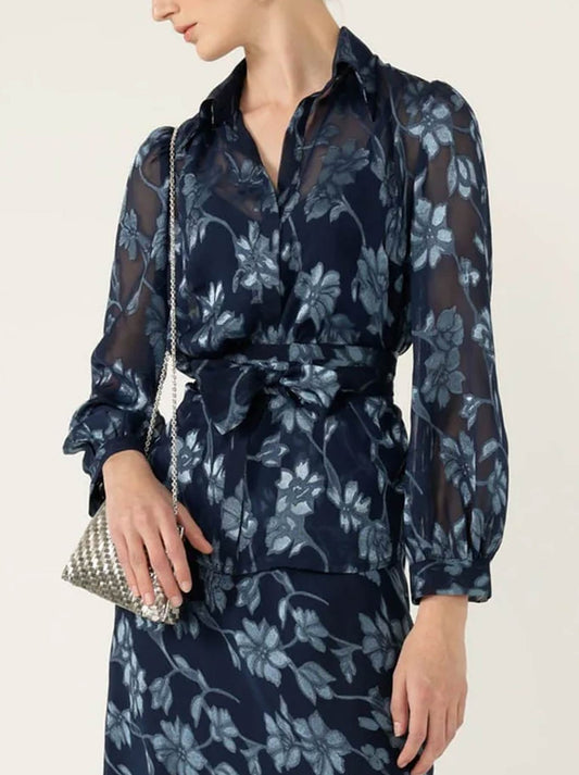 SACHA DRAKE ELPHINE BLOUSE (Navy Blue)