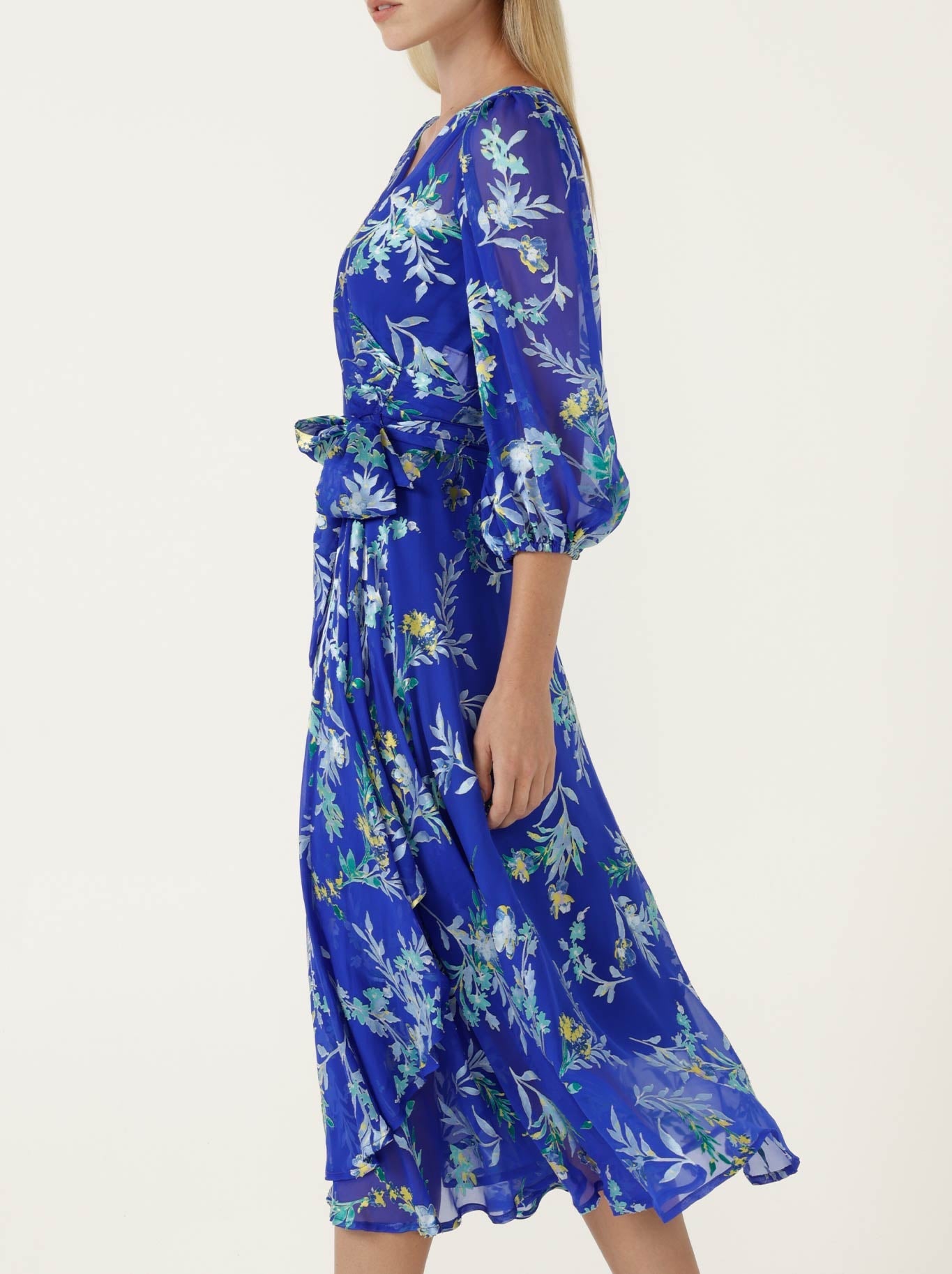 SACHA DRAKE ELSPETH WRAP DRESS (Sapphire Floral)