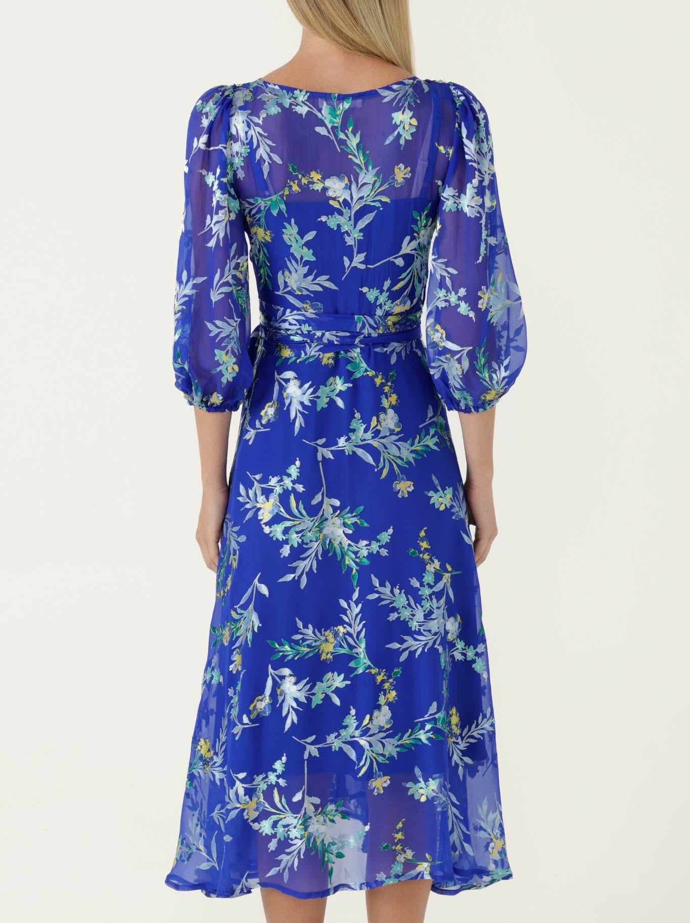 SACHA DRAKE ELSPETH WRAP DRESS (Sapphire Floral)