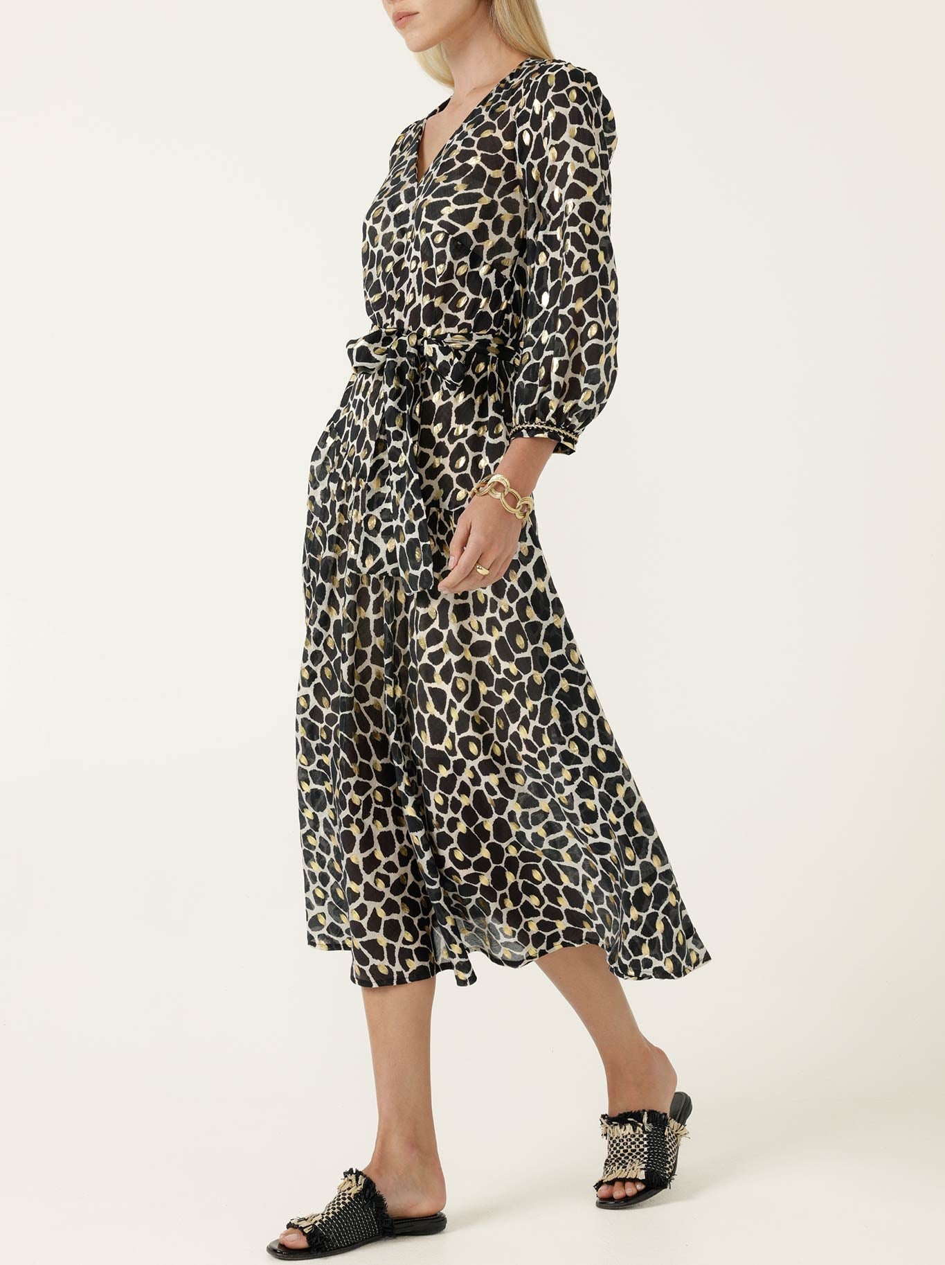 Sacha Drake Hastings Dress (Black Ivory Gold)