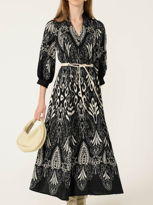 Image of Dresses. Productname: Sacha Drake Indie Shirtmarker Dress in Black/Cream colour by brand - Sacha Drake Pty Ltd