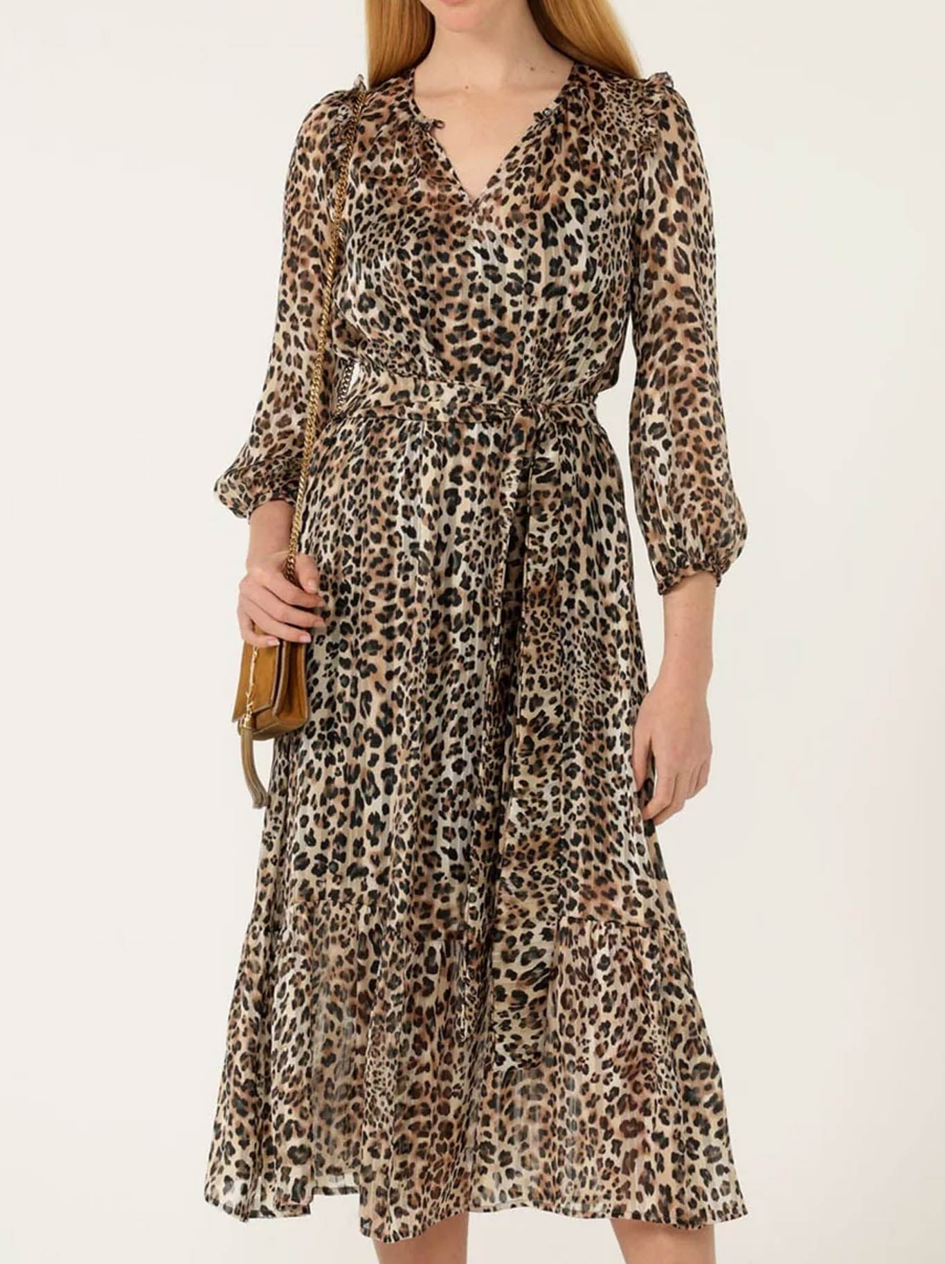Image of Dresses. Product name - SACHA DRAKE KINSLEY DRESS in Leopard colour by brand - Sacha Drake Pty Ltd