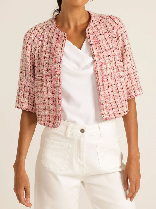 Image of Coats & Jackets. Productname: Sacha Drake La Rose Jacket in Pink White colour by brand - Sacha Drake Pty Ltd
