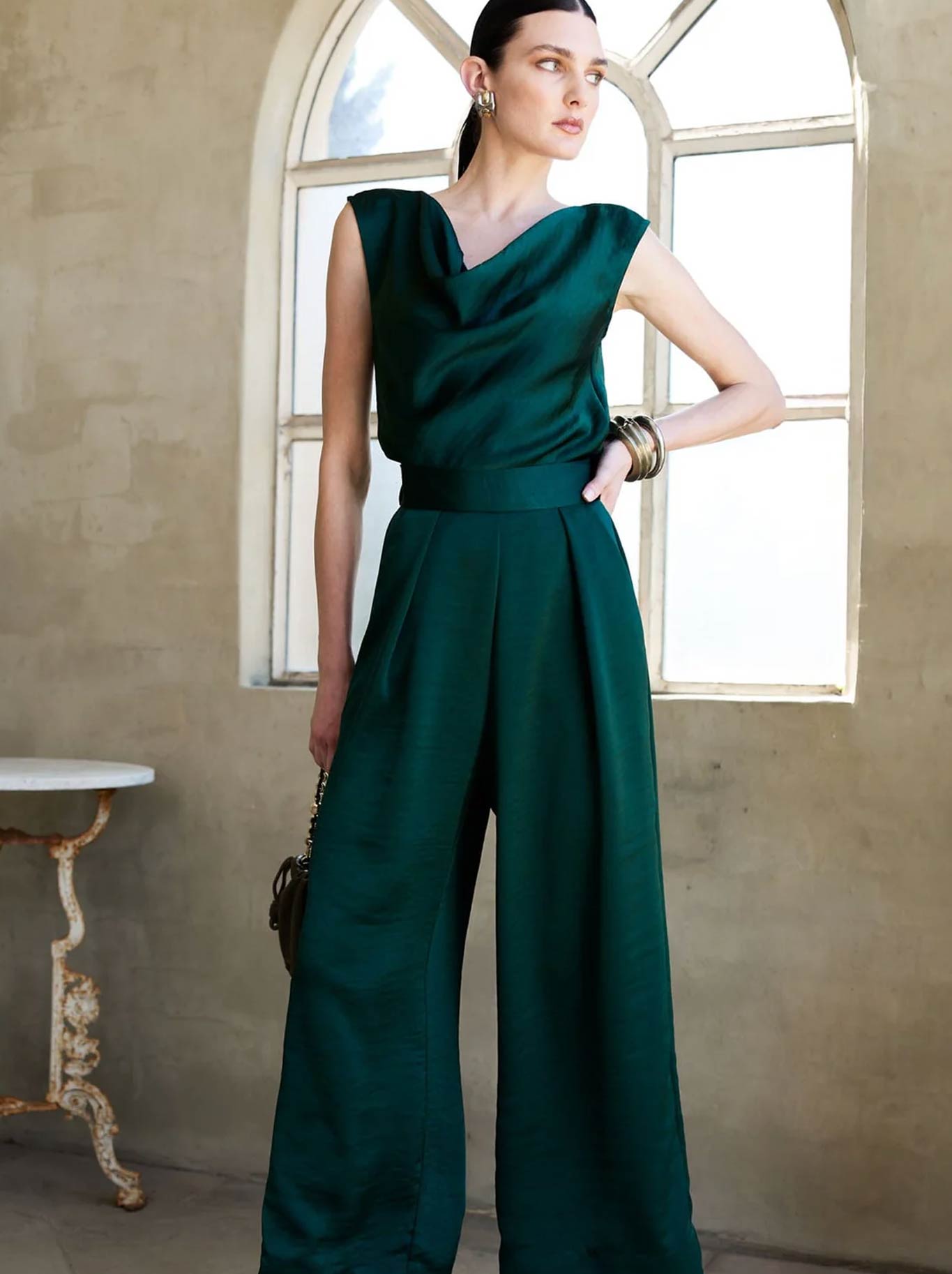 Sacha Drake Luxe Pleated Trouser (Emerald)
