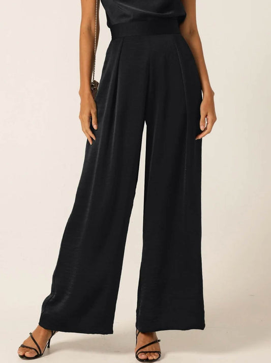 SACHA DRAKE LUXE PLEATED TROUSER (Black)