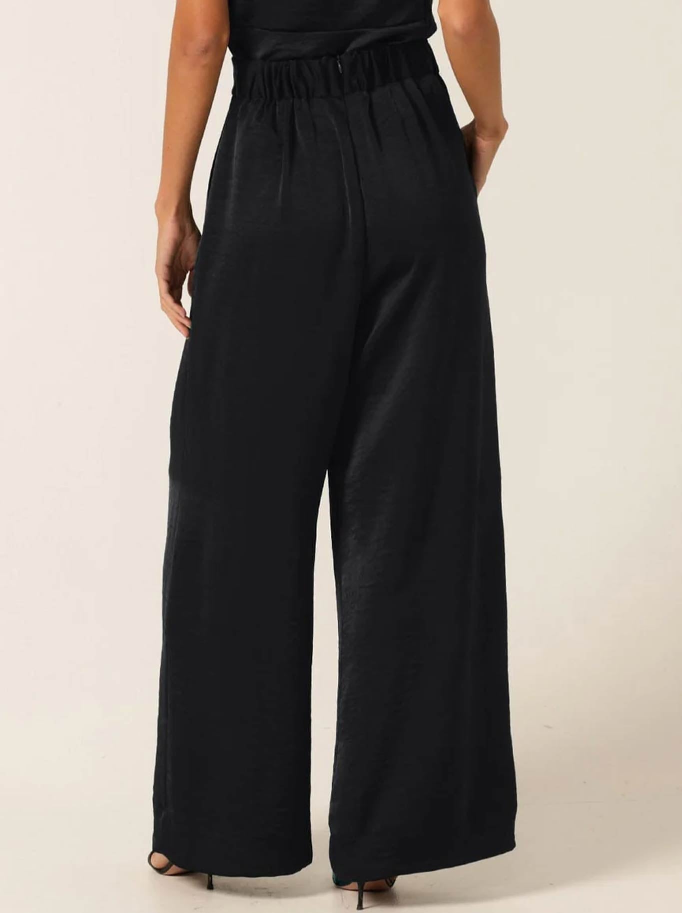 SACHA DRAKE LUXE PLEATED TROUSER (Black)