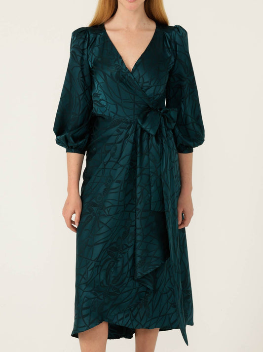 Image of Dresses. Productname: SACHA DRAKE MICHAELLA WRAP DRESS in Teal colour by brand - Sacha Drake Pty Ltd