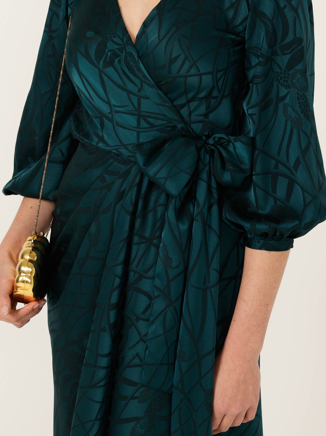 SACHA DRAKE MICHAELLA WRAP DRESS (Teal)