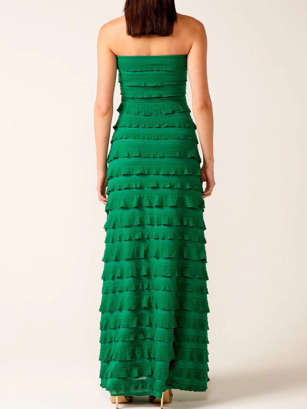 SACHA DRAKE MADDISON MAXI RUFFLE DRESS (Emerald)