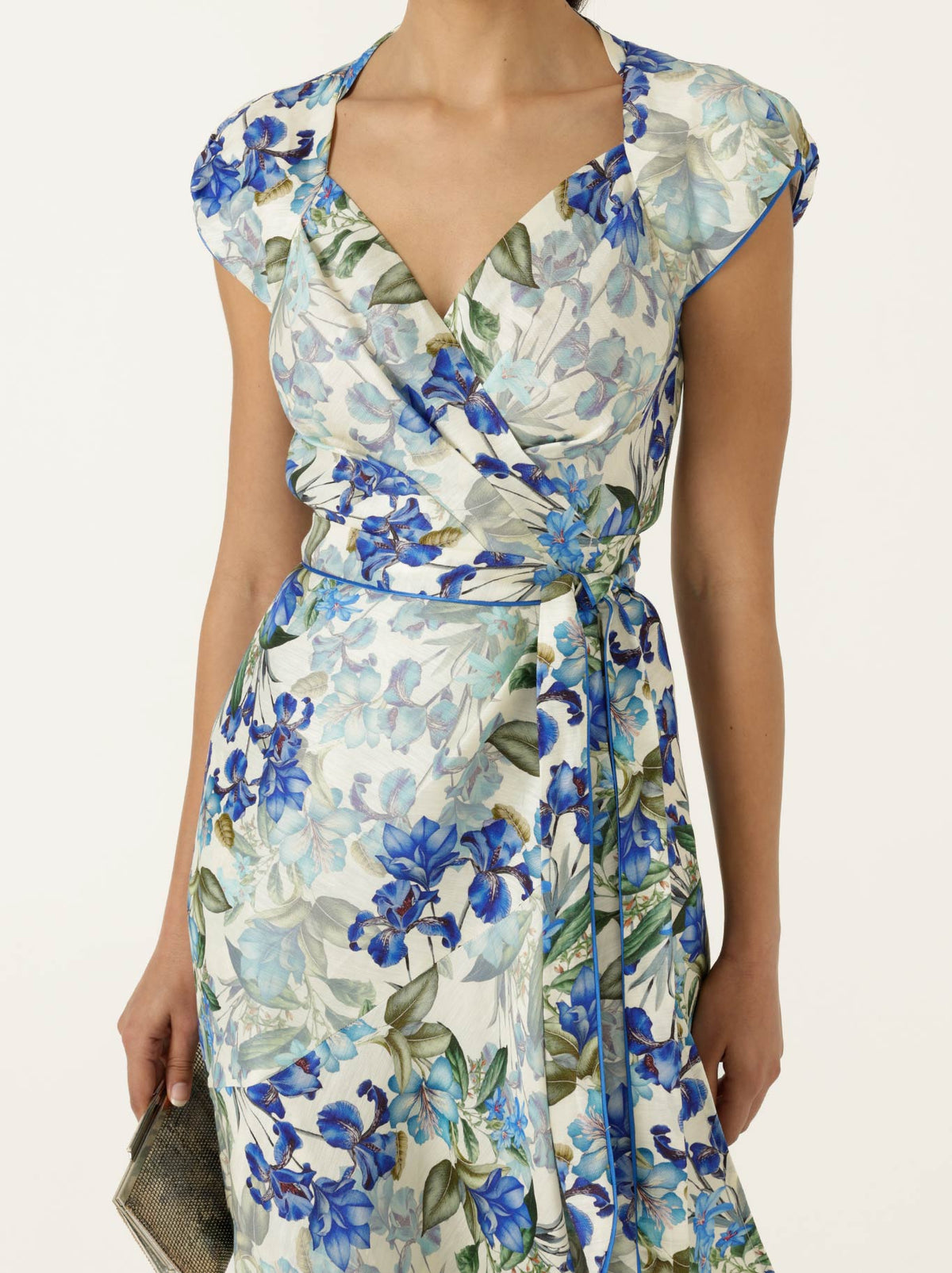 SACHA DRAKE MARIETTE WRAP DRESS (Blue Iris)