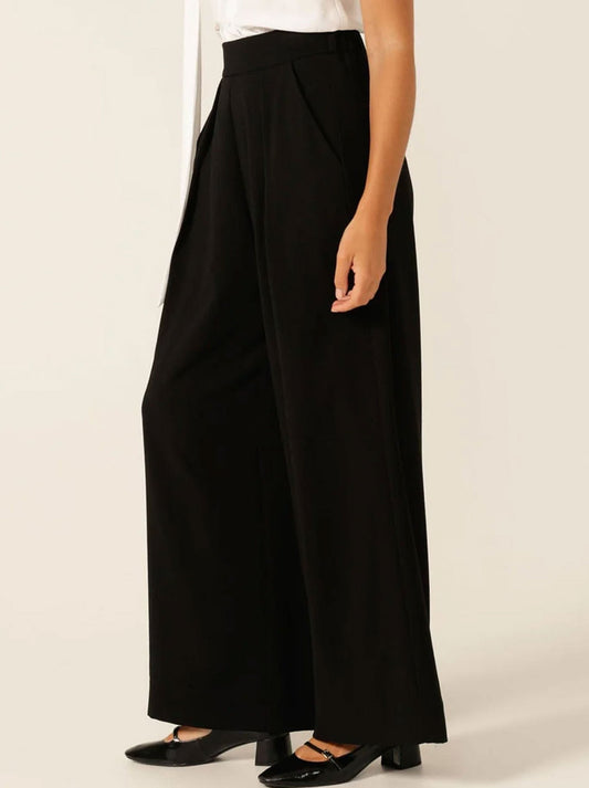 SACHA DRAKE PLEATED TROUSER (Black)