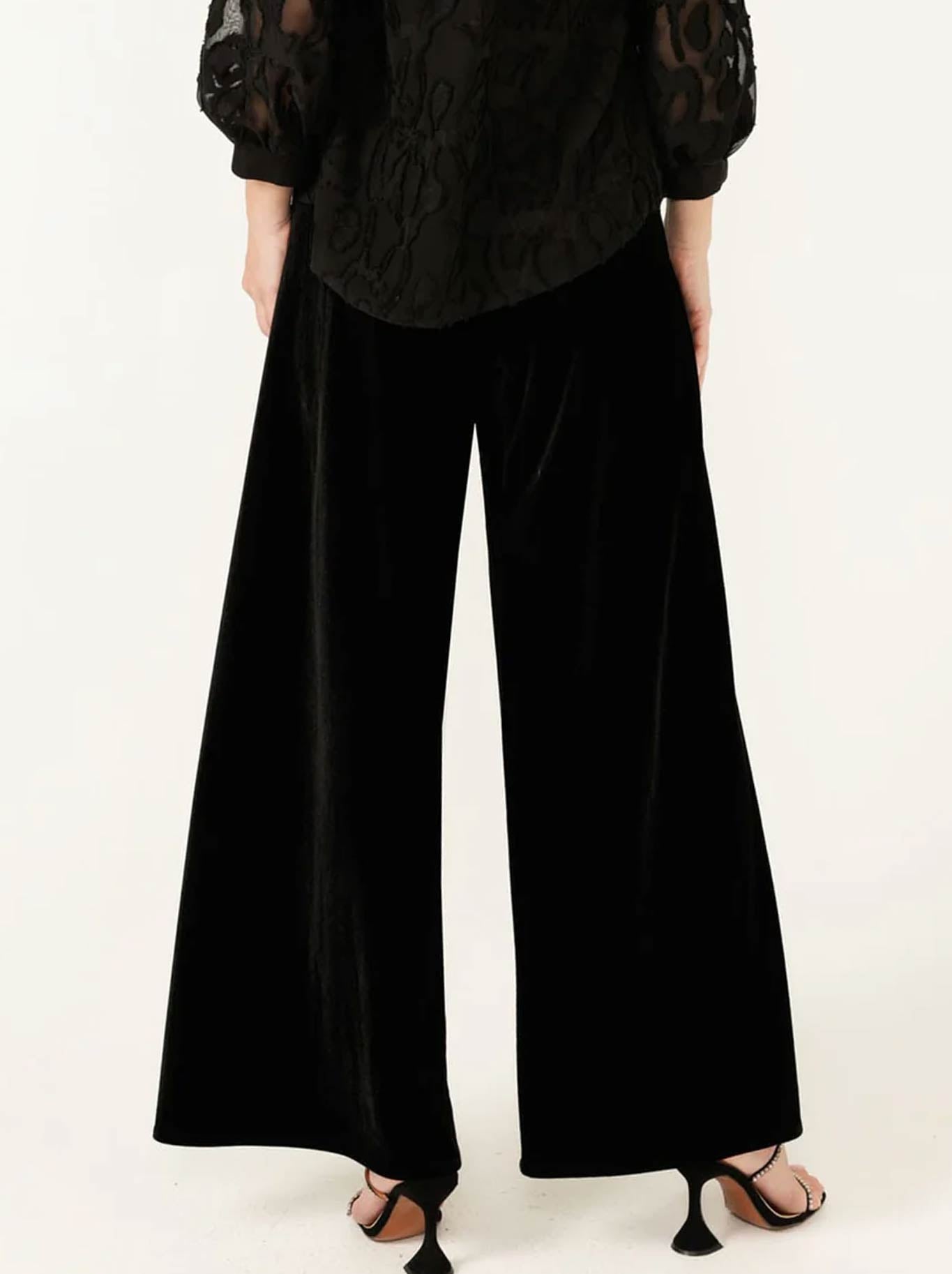 SACHA DRAKE PLUSH PALAZZO PANT (Black)