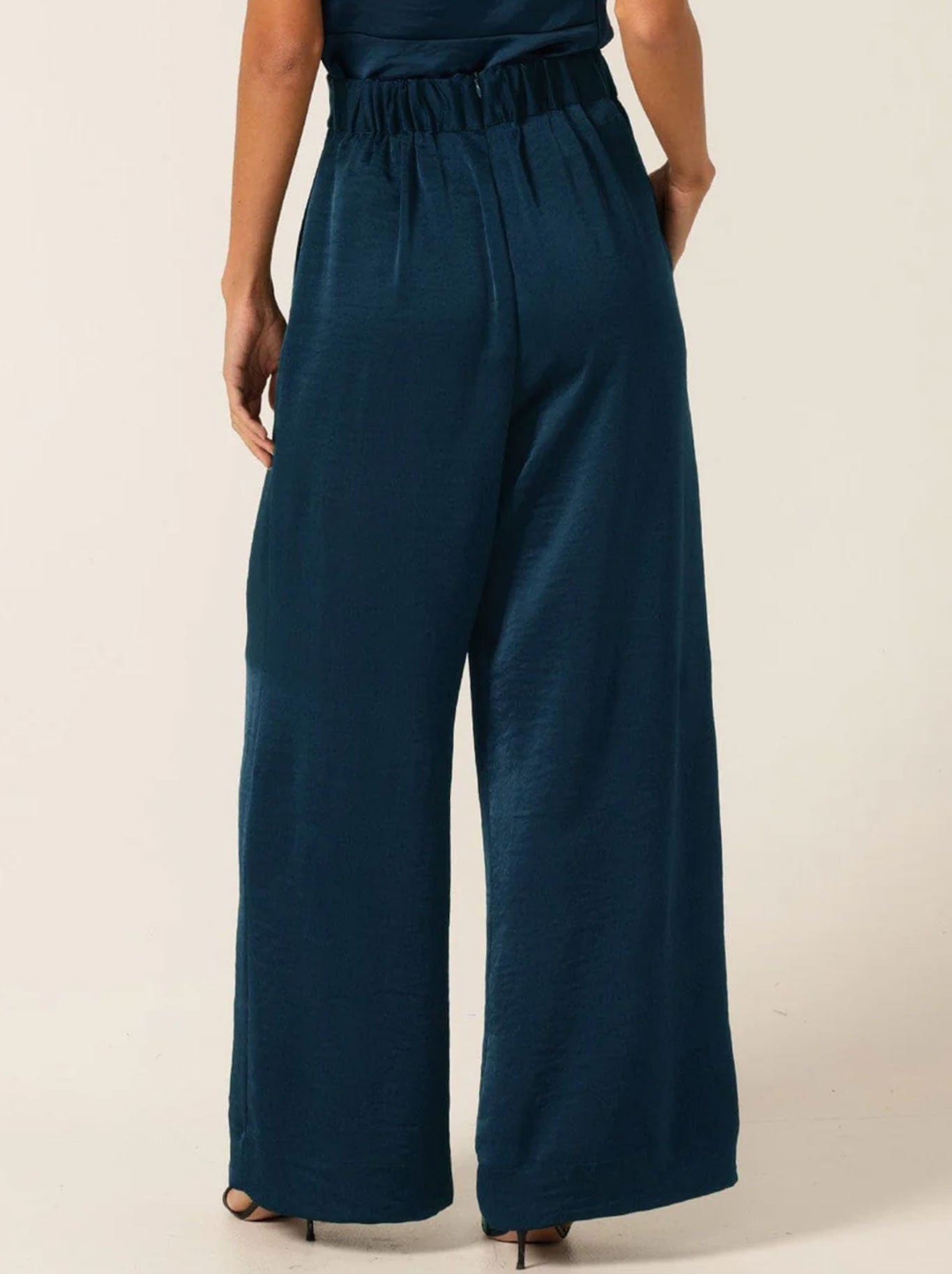 Sacha Drake Pleated Trouser (Steele Blue)