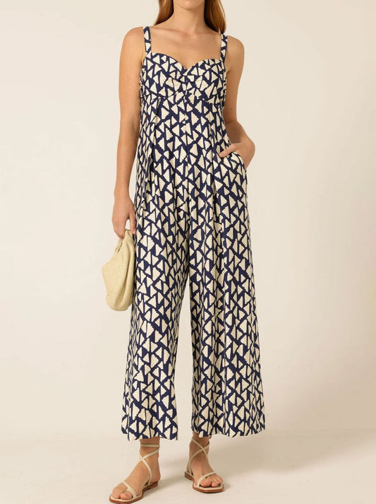 SACHA DRAKE SEASIDE MUSE JUMPSUIT (Navy/Cream)