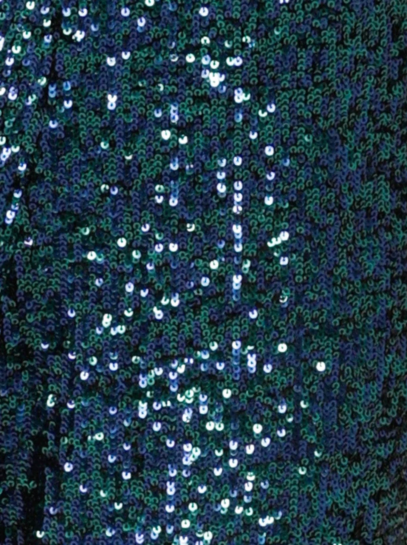 SACHA DRAKE SEQUIN PALAZZO PANT (Peacock)