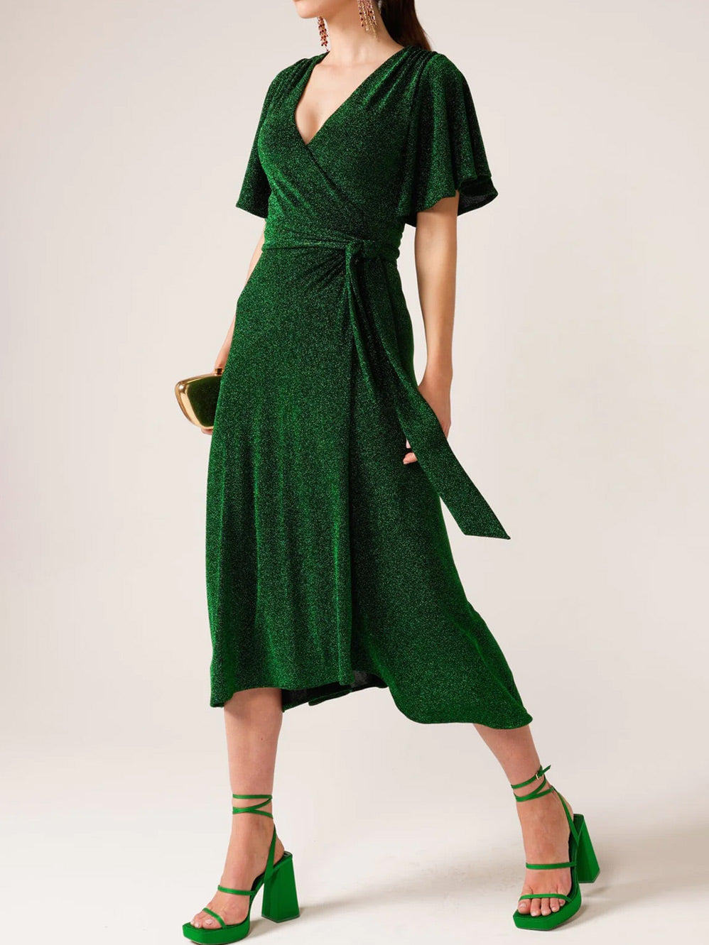 SACHA DRAKE STARGAZE WRAP DRESS (Emerald)