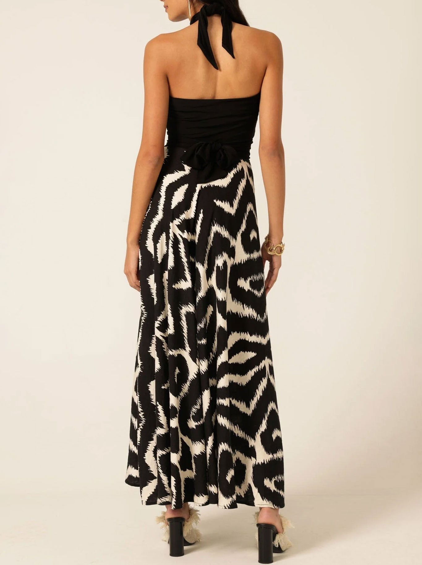 Sacha Drake Villa Vita Maxi Dress (Black/Cream)