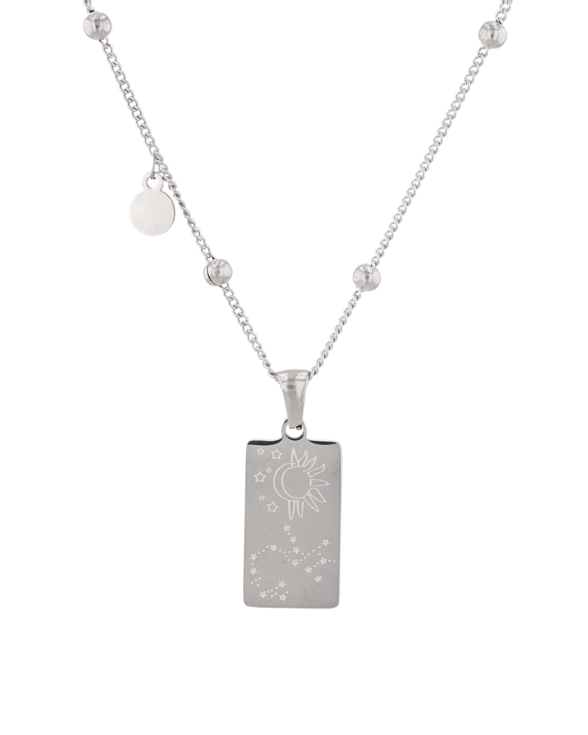 LAVANA Sagittarius Silver Zodiac Tag Necklace
