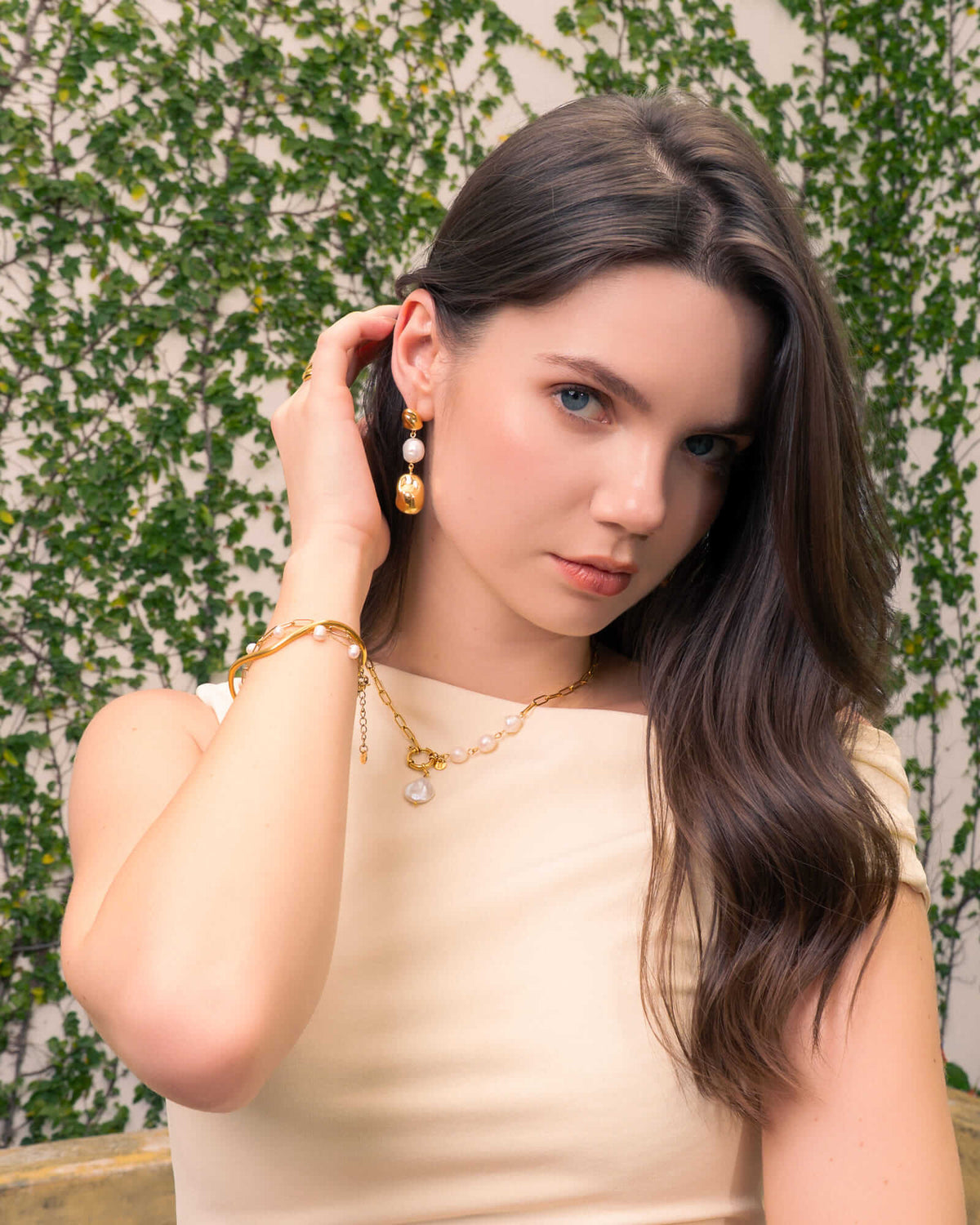 LAVANA Salina Gold Pearl Bracelet