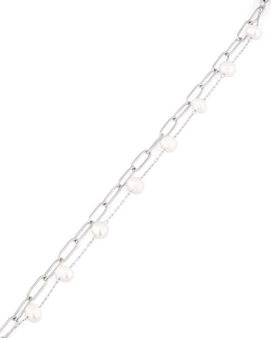 LAVANA Salina Silver Pearl Bracelet