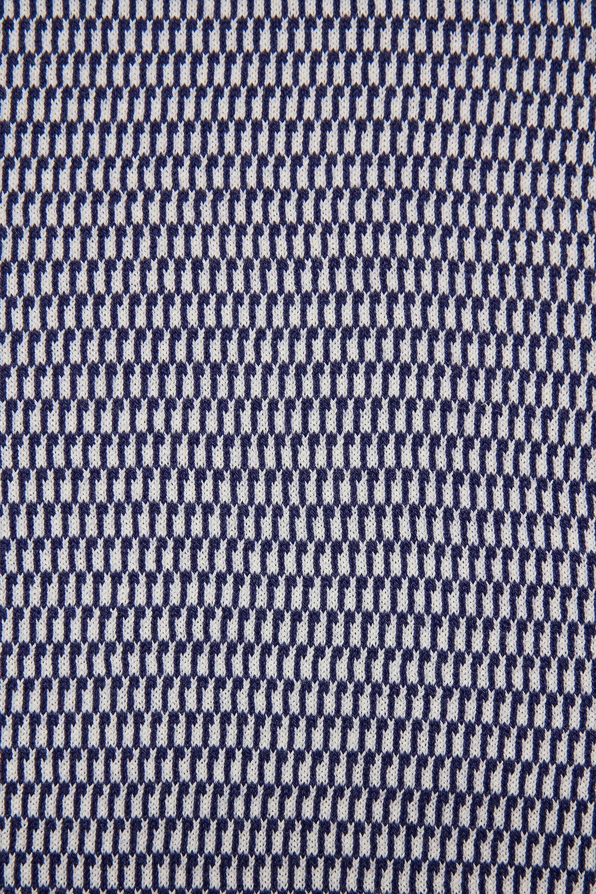 Anthony Squires Santi knitted jacquard S/S polo (Blue)