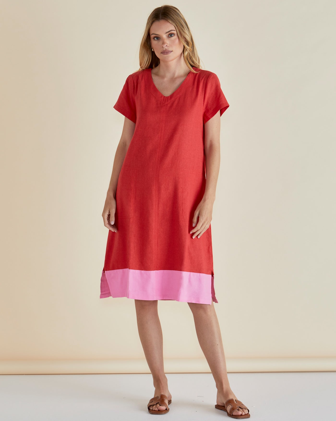 Image of Dresses. Productname: Betty Basics Elwood Dress Red/Pink in Red/Pink colour by brand - Betty Basics