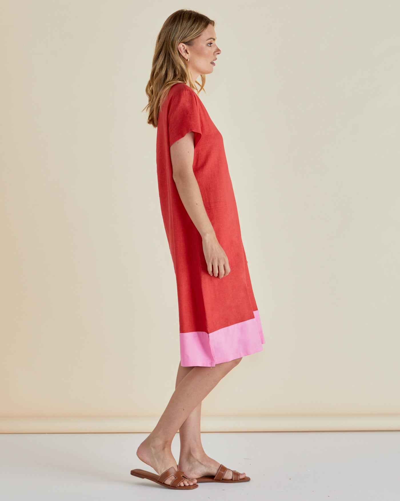 Betty Basics Elwood Dress (Red/Pink)