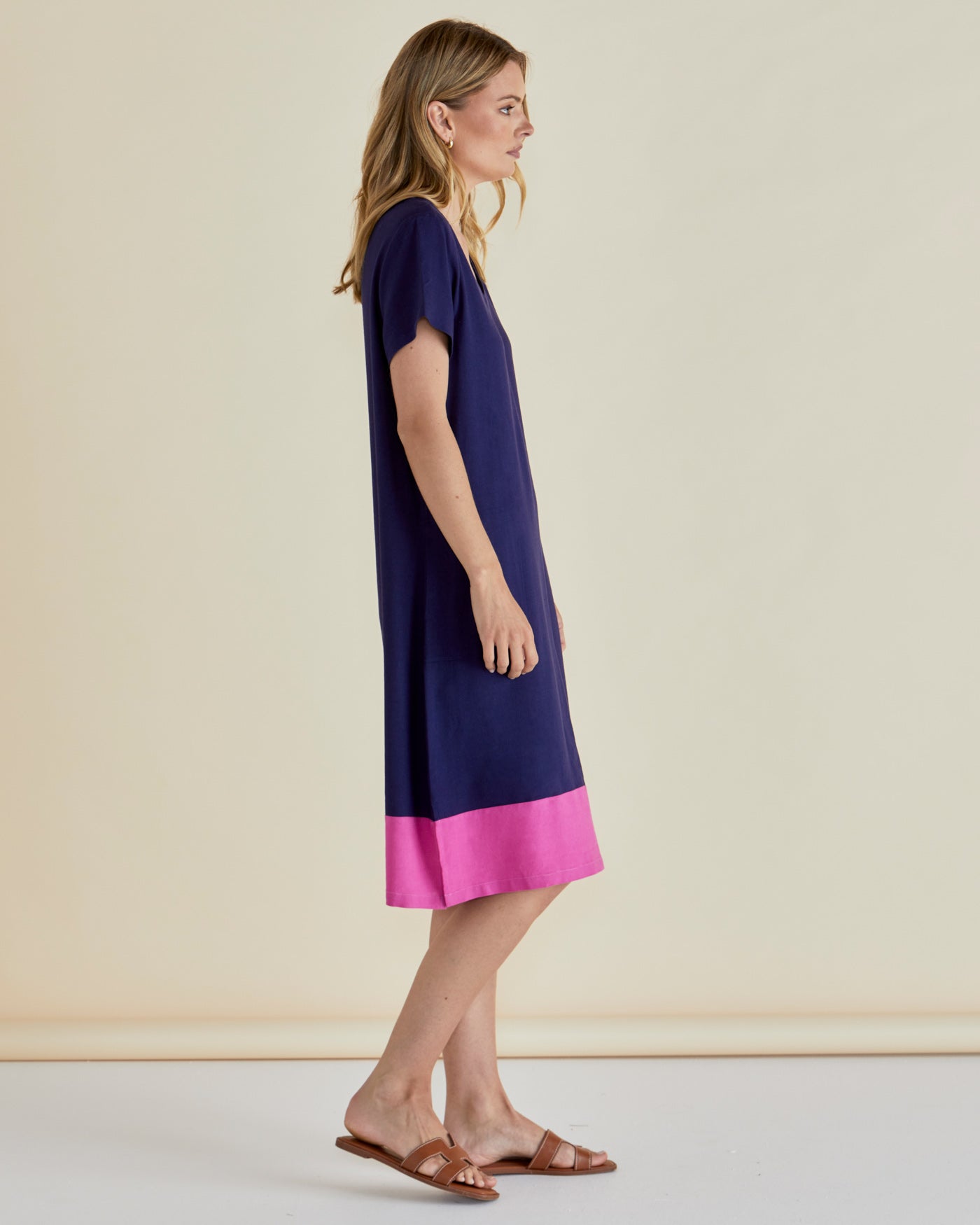 Betty Basics Elwood Dress (Navy/Pink)
