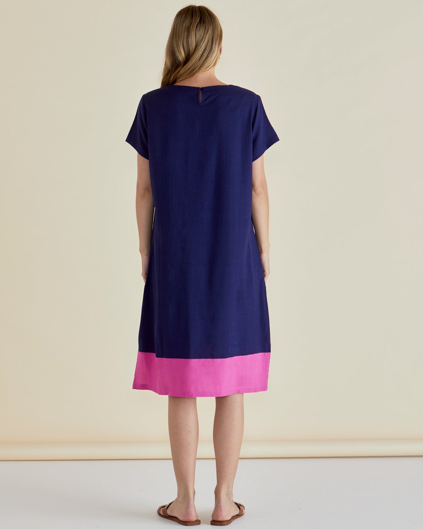 Betty Basics Elwood Dress (Navy/Pink)