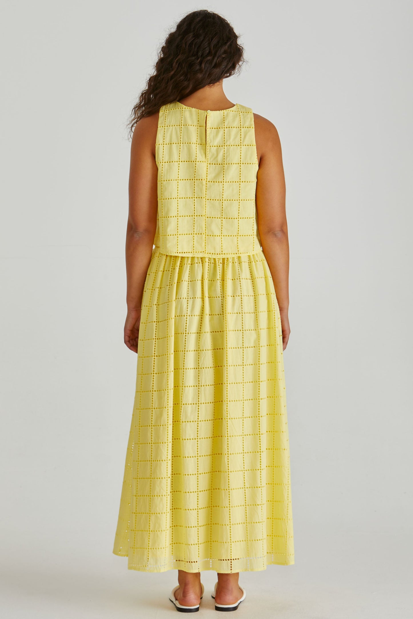 Sass Clothing Helmi Broderie Tank (Yellow)