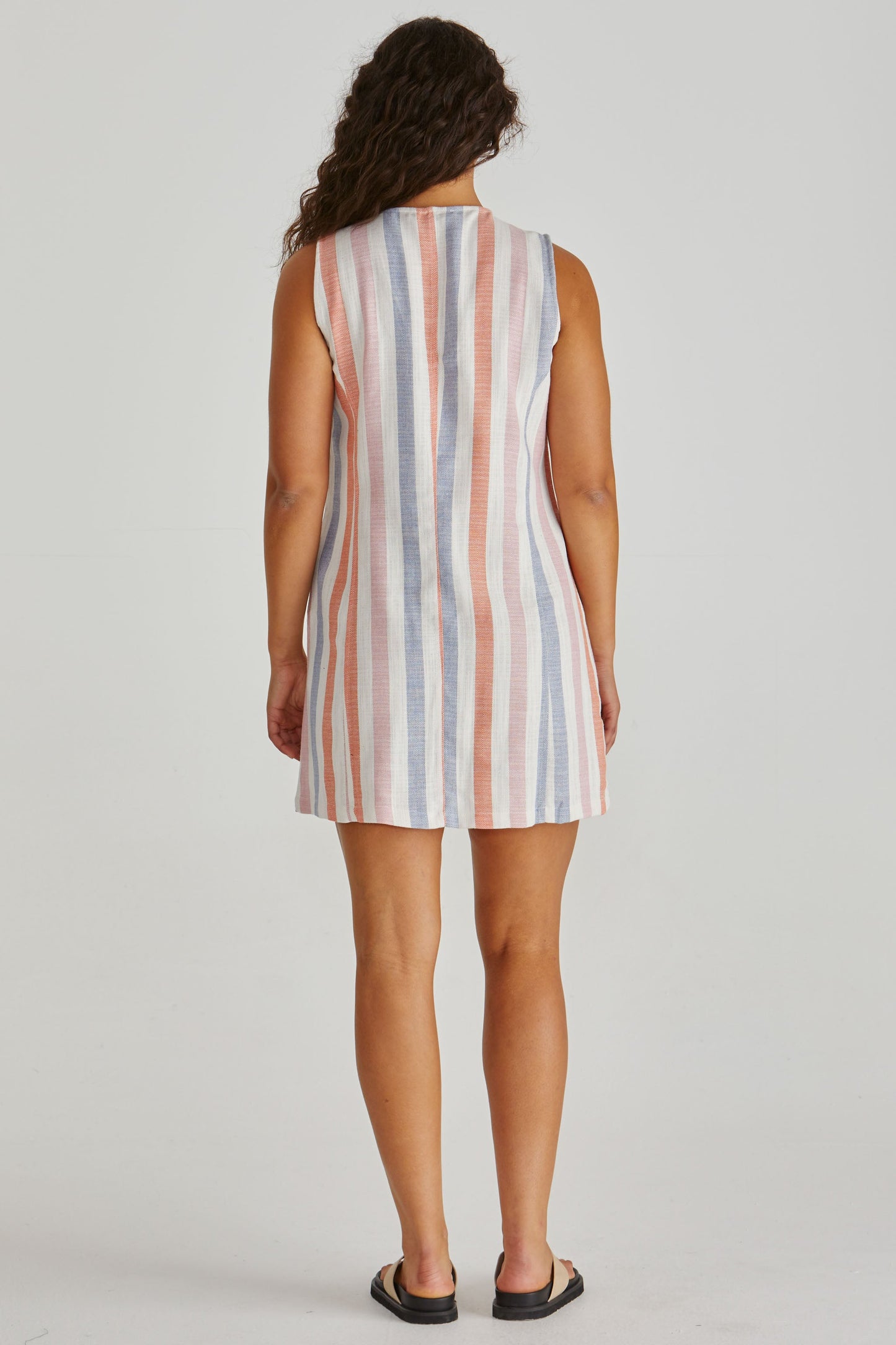 Sass Clothing Travis Vest Dress (Multi Stripe)