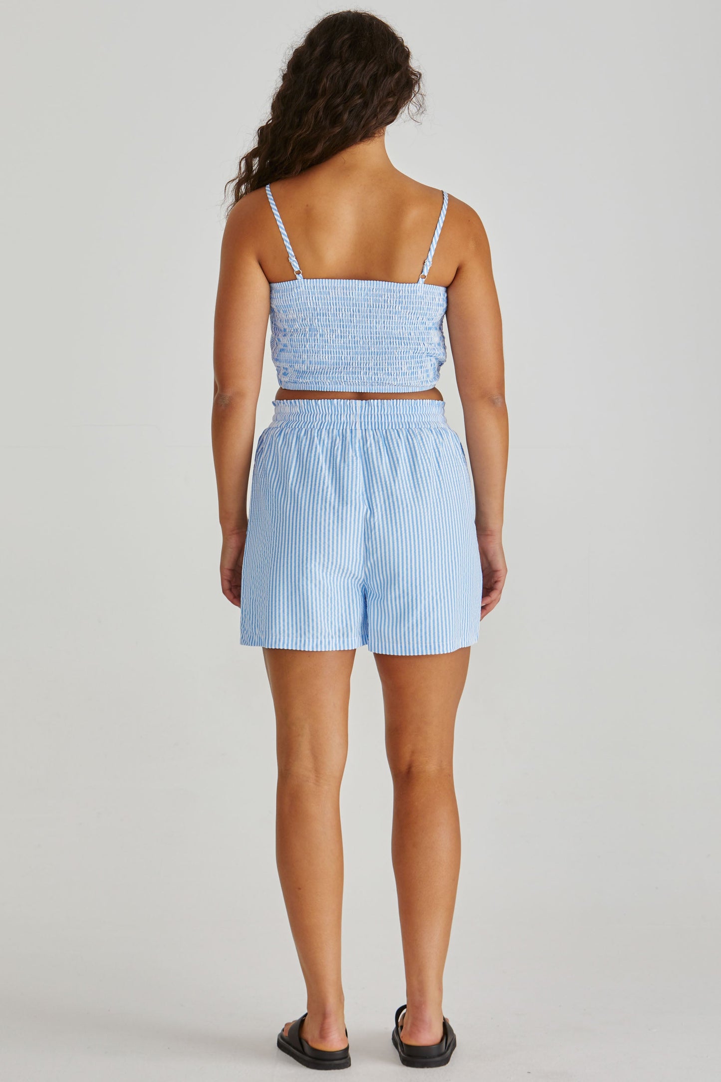 Sass Clothing Alani Short (Blue White Stripe)