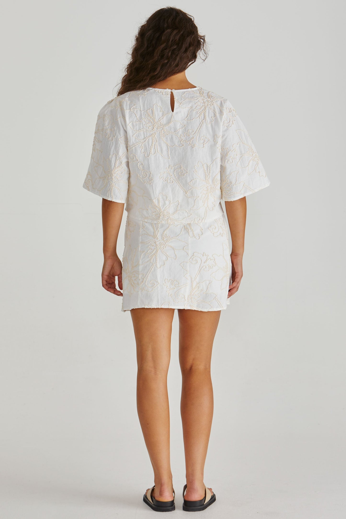 Sass Clothing Shay Mini Skirt (Cream)