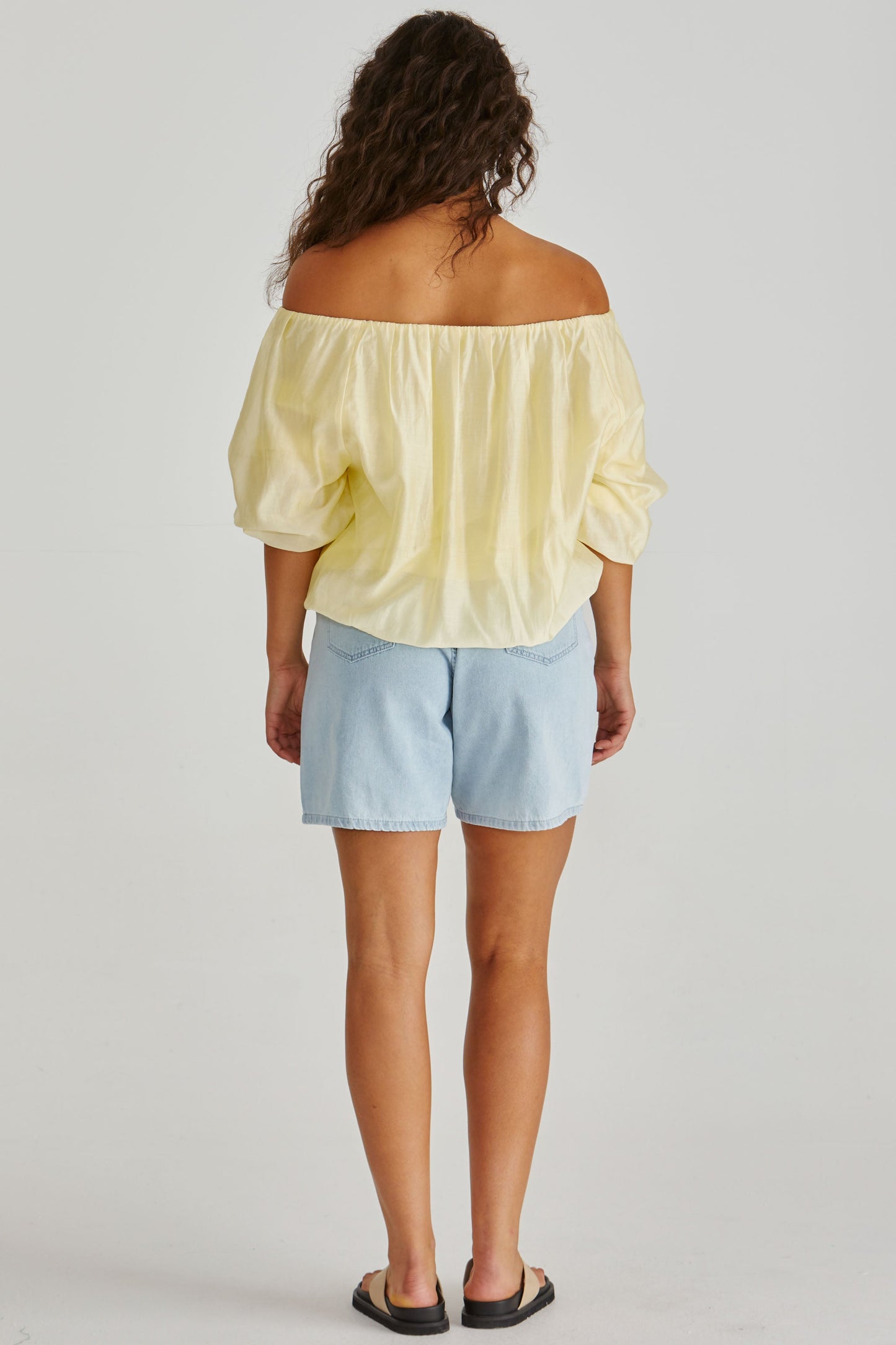 Sass Clothing Sofie Off Shoulder Top (Yellow)