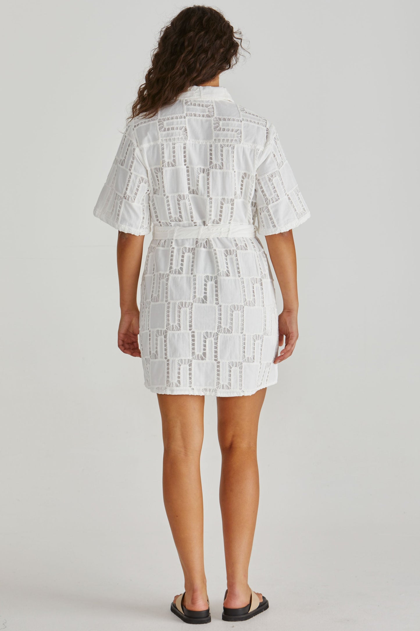Sass Clothing Dillon Shirt Dress (White)